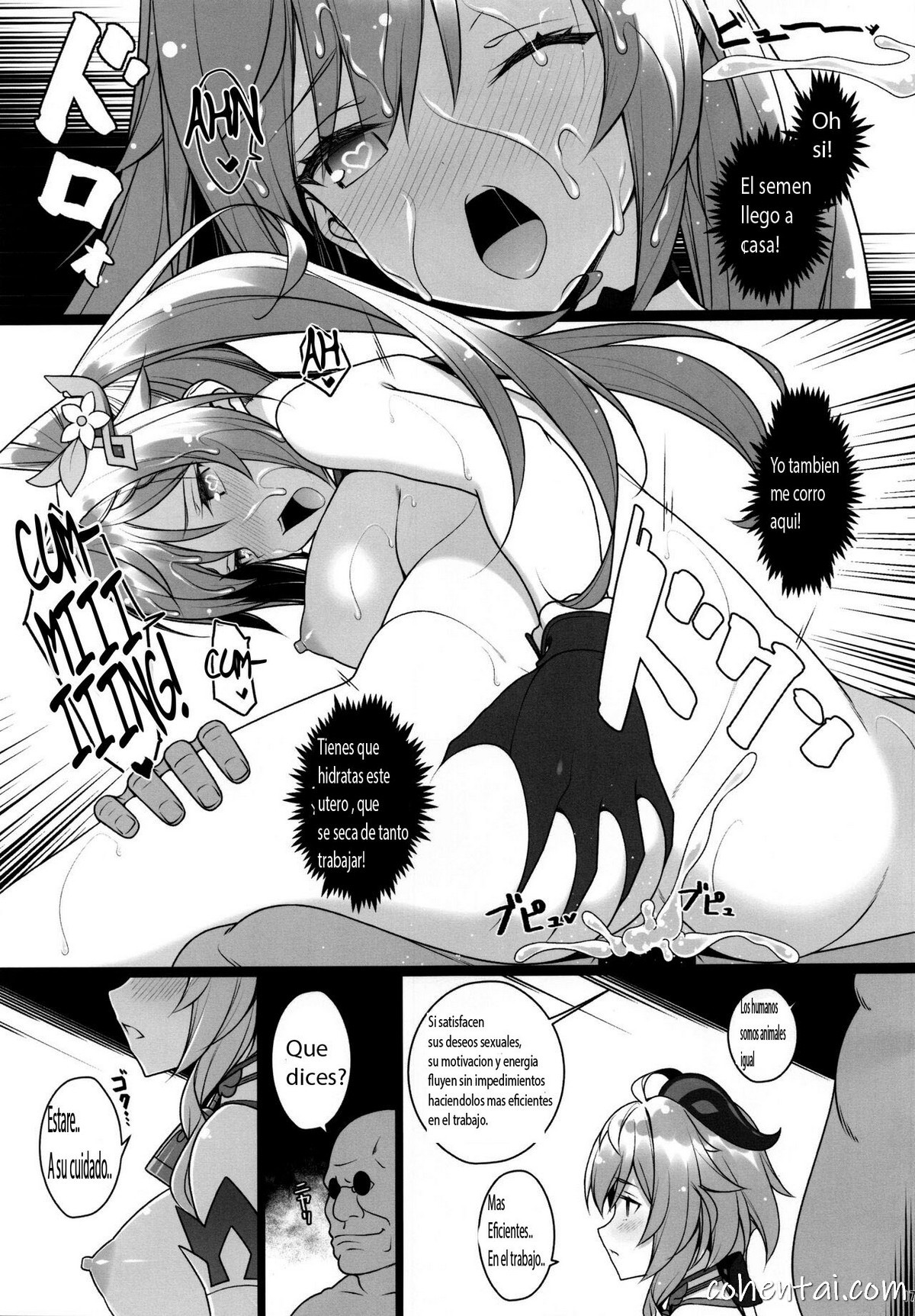 Gokuraku Kikou (Genshin Impact) manga hentai xxx español