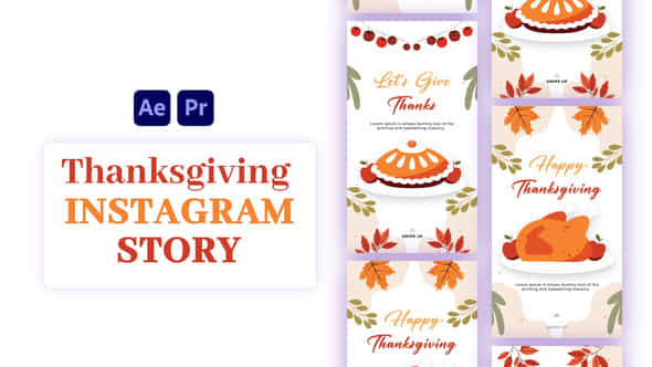 Thanksgiving Instagram Stories - VideoHive 55383416