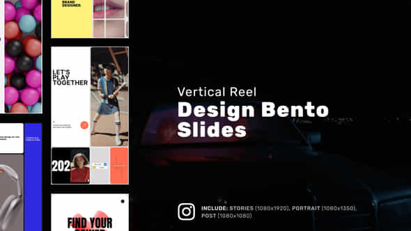 Design Bento Slides Vertical Reel - VideoHive 51581784