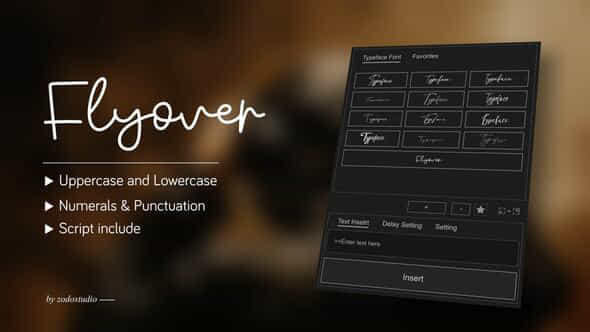 Animated Typeface Flyover - VideoHive 58655113