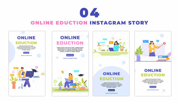 Online Learning Character - VideoHive 48058344