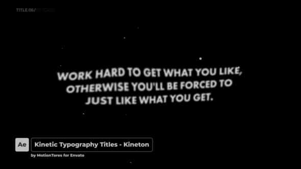 Kinetic Typography Titles Kineton - VideoHive 30505751