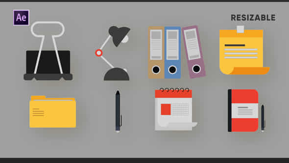 Office Elements Icons - VideoHive 37949878