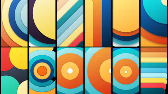 Vertical Shape Transitions - VideoHive 59064943