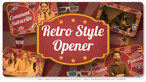 Retro Style Media Opener - VideoHive 51940794