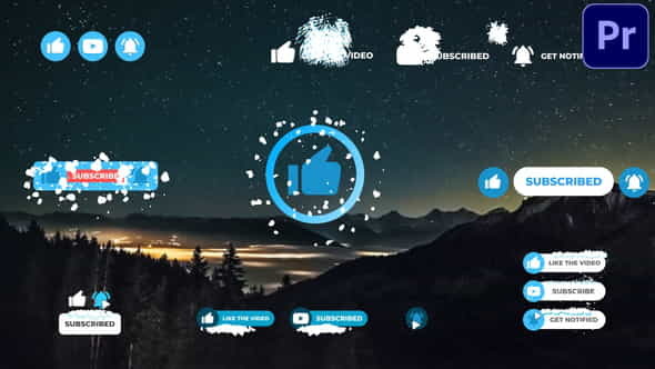 Social Media Snow Subscribers | - VideoHive 29436957