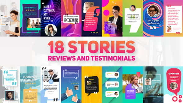 Reviews And Testimonials Insta Pack - VideoHive 23838431