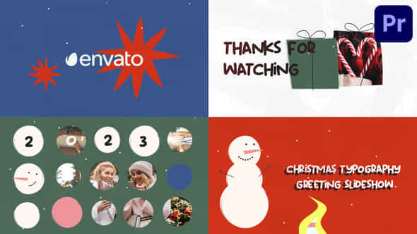 Christmas Typography Greeting - VideoHive 41972751