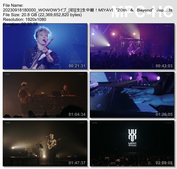 [TV-Variety] MIYAVI “20th & Beyond” Japan Tour 2023 (WOWOW Live 2023.09.18)