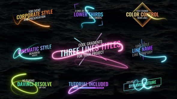 Light Lines Titles - VideoHive 33947920