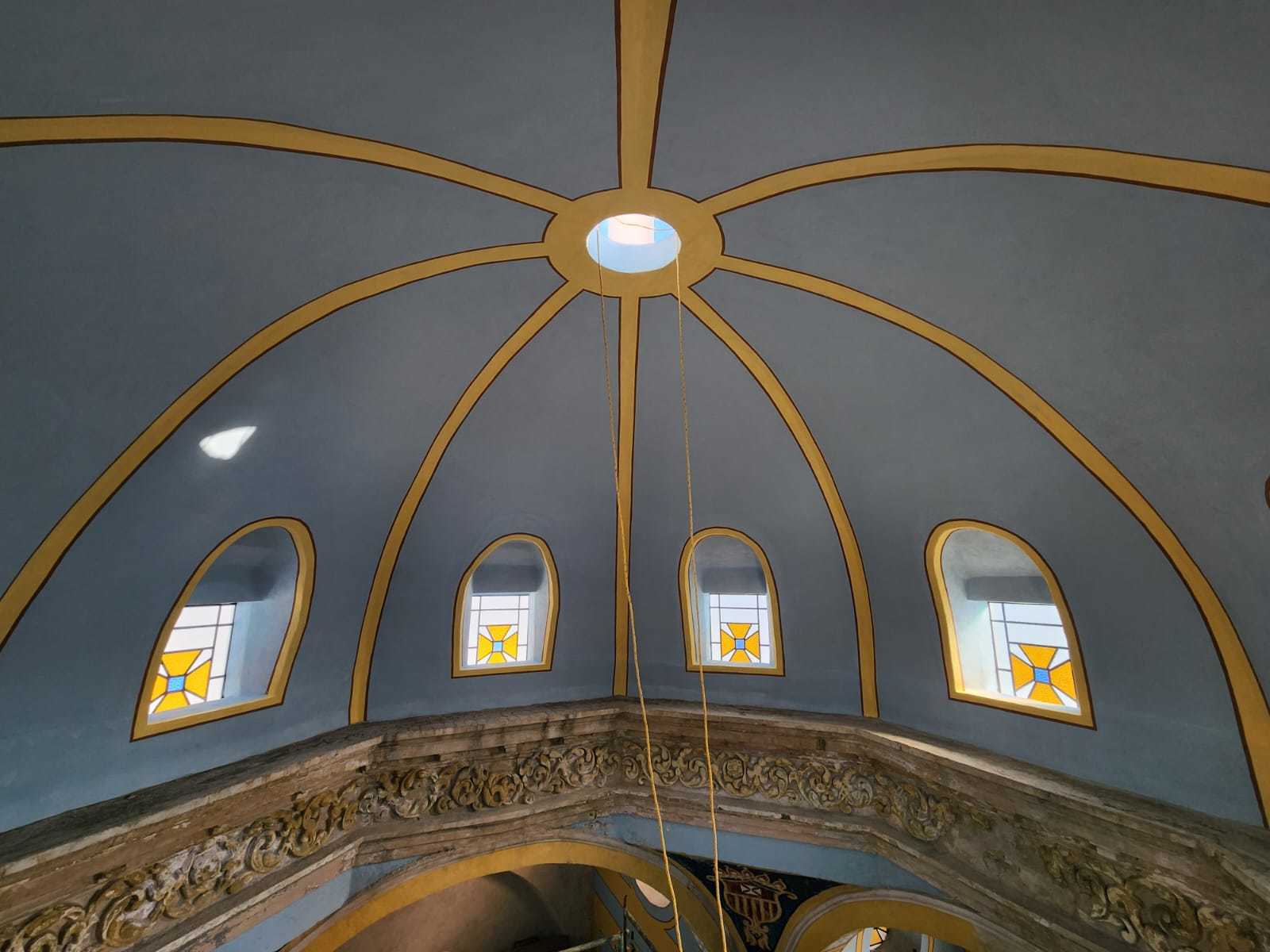  RECONSTRUYEN CÚPULA DEL TEMPLO DE LA MERCED, EN ATLIXCO, PUEBLA