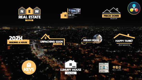 Real Estate Titles For Davinci Resolve - VideoHive 51407055