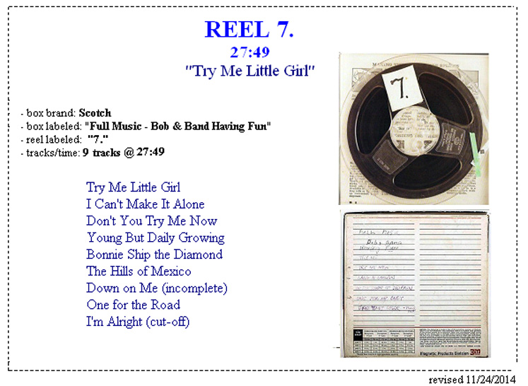 Bob Dylan 'Basement Tapes' Set of (3) Reel-to-Reels