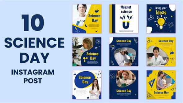 Science Day Instagram Post - VideoHive 35608446