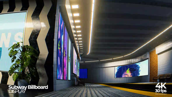 Subway Billboard Mockup - VideoHive 54967337