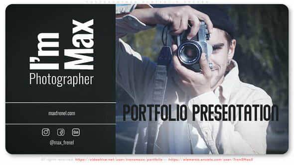 Photographer Portfolio Opener - VideoHive 55712228