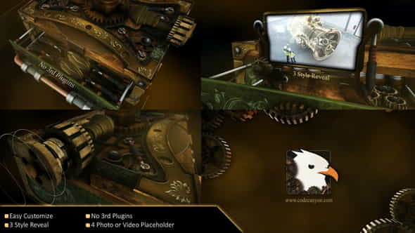 Steampunk Box Reveal Logo - VideoHive 30930755