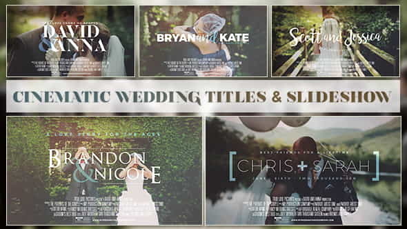Cinematic Wedding Titles - VideoHive 15708490
