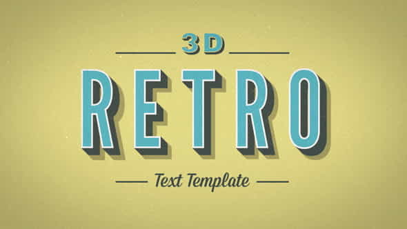 3D Retro Kinetic Typography - VideoHive 9596311