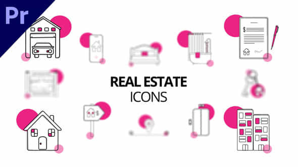 Real Estate Icons - VideoHive 51781250