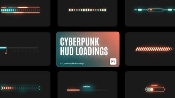 Cyberpunk HUD Loading - VideoHive 44650815