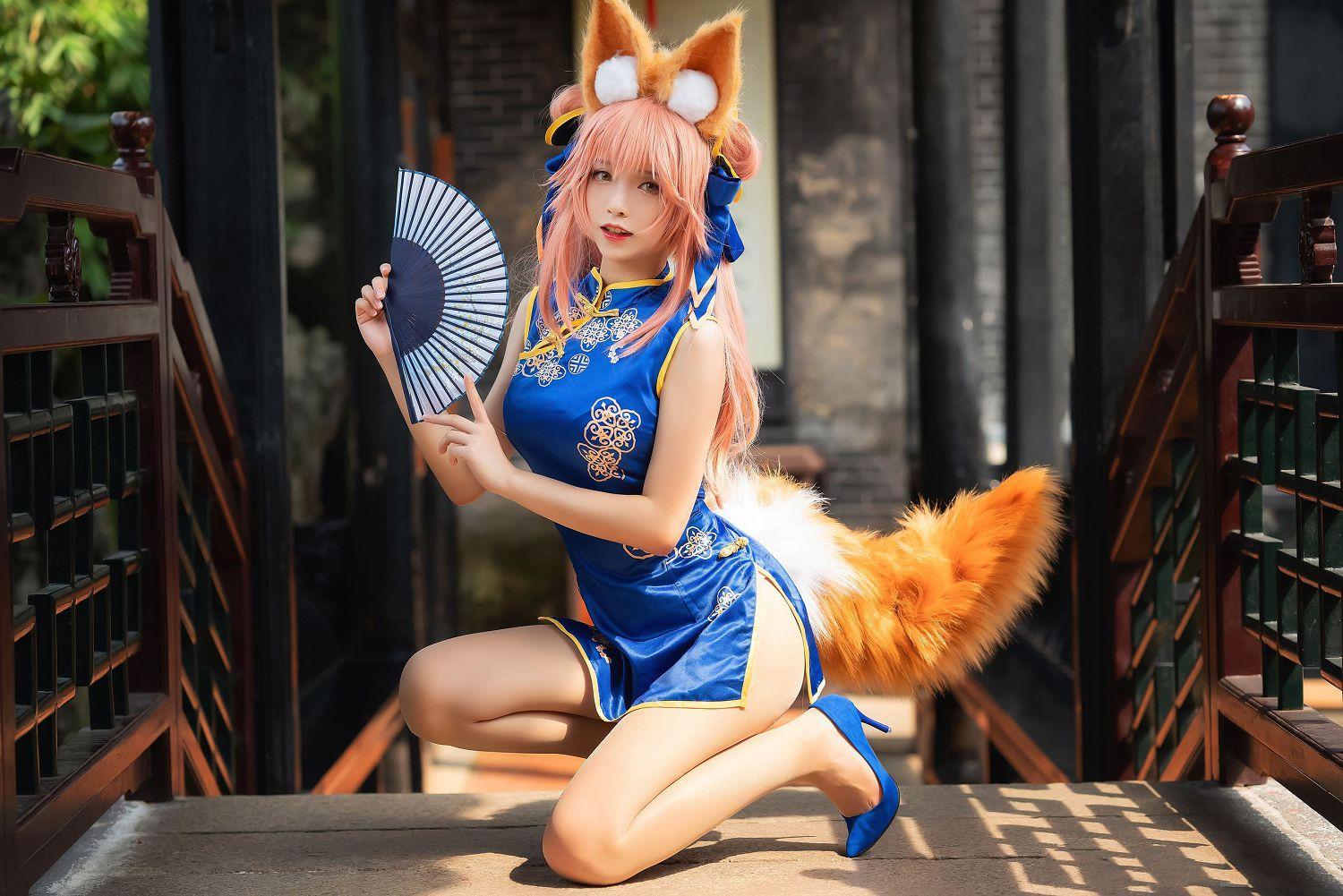 [福利女神cosplay] 大大卷卷小卷 - 玉藻前旗袍(3)