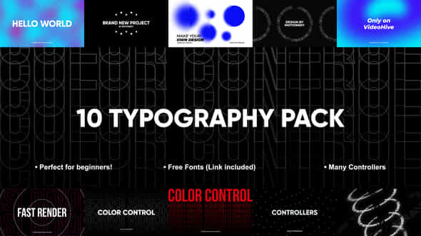 10 Awesome Typography - VideoHive 45091484