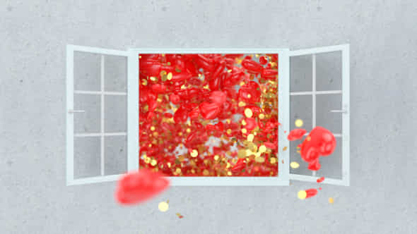 Valentine window Logo - VideoHive 43233292