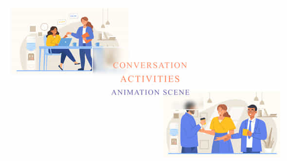 Conversation Animation Scene - VideoHive 43066547