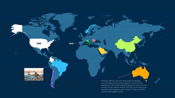 World Map Info - VideoHive 36101640