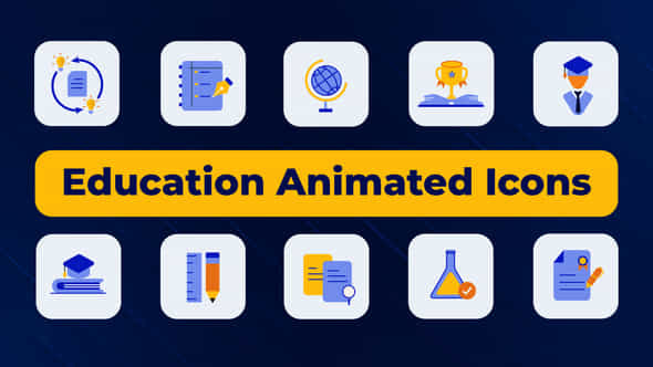 Education Animated Icons - VideoHive 50238875