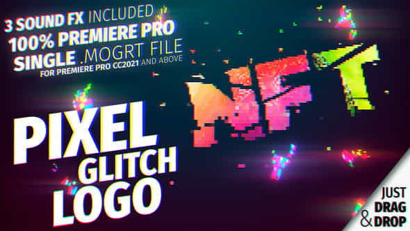 Pixel Glitch Logo - VideoHive 38932804