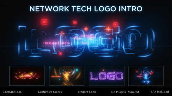 Network Tech Logo Reveal - VideoHive 33907084