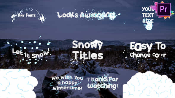 Snowy Titles - VideoHive 25437018