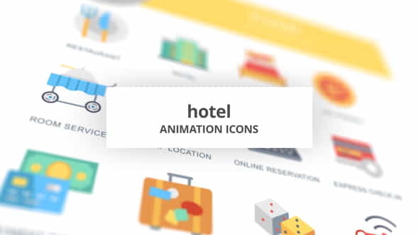 Hotel - Animation Icons - VideoHive 26634656