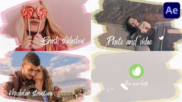 Brush Slideshow | After Effects - VideoHive 33361522