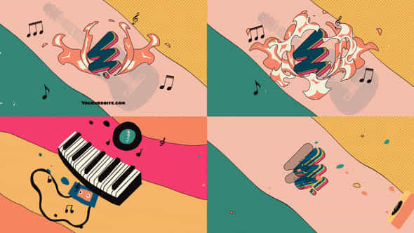 Music Colorful Logo Opener For Premiere Pro - VideoHive 54028721