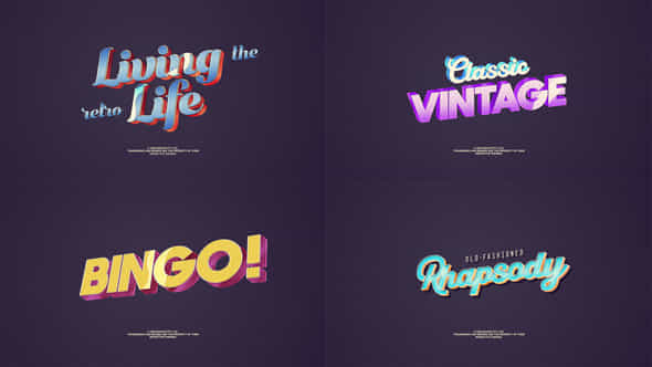 Fancy Retro Titles - VideoHive 47403016