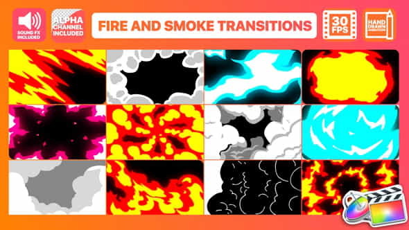 Fire And Smoke Transitions | - VideoHive 24303589