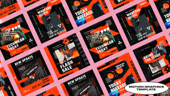 Neontech Techwear Posts Mogrt - VideoHive 50992565