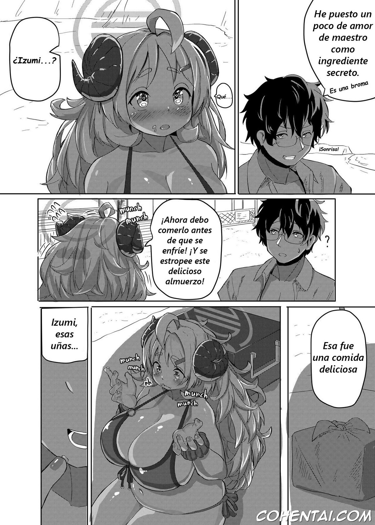 Sensei… Watashi mou Gamandekinai yo… (Blue Archive) xxx comics manga porno doujin hentai español sexo 