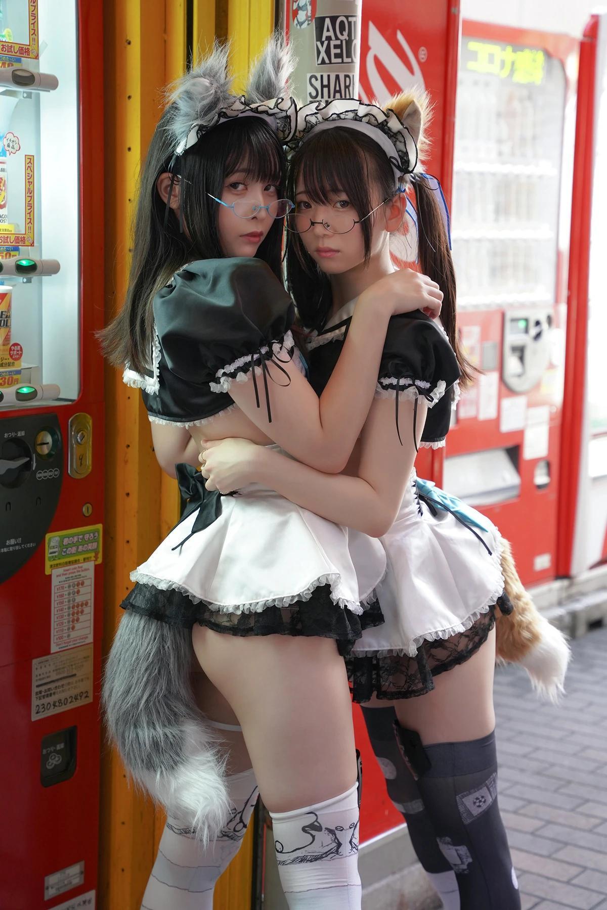 Sui Utatane うたたね翠, Mizuna Shione 水那しおね, 写真集 「野生のメイドがあらわれた！」 Set.01(26)