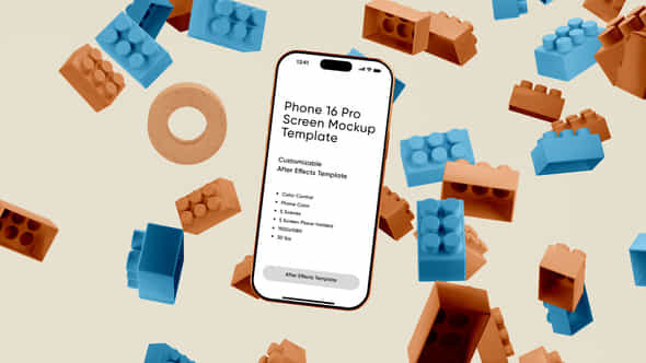 Phone 16 Pro Screen Mockup Template - VideoHive 54776015