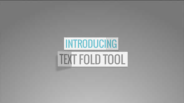 Text Fold Tool - VideoHive 9721125