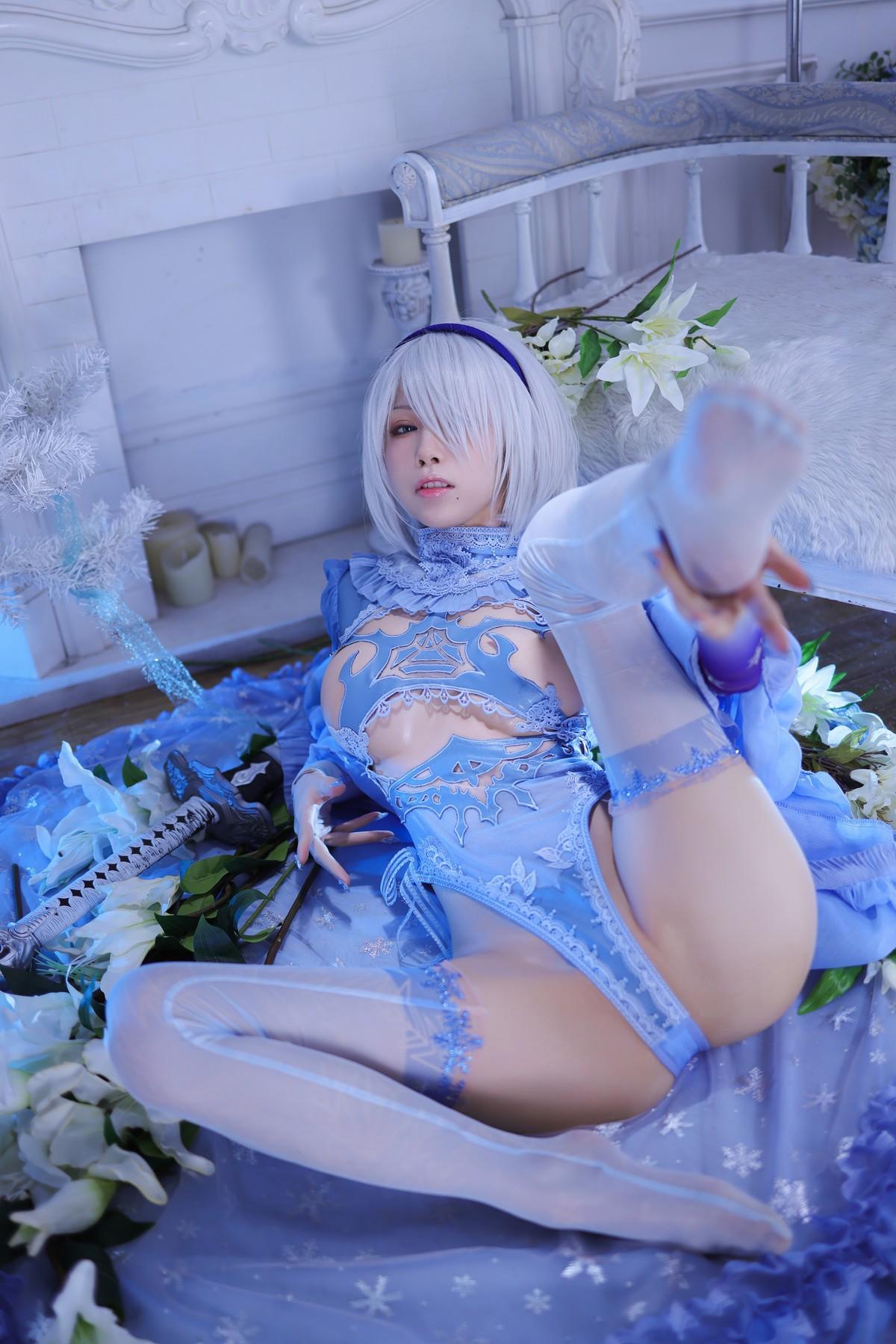 Cosplay 水淼Aqua 2B NieR Ice and Snow Set.01(51)