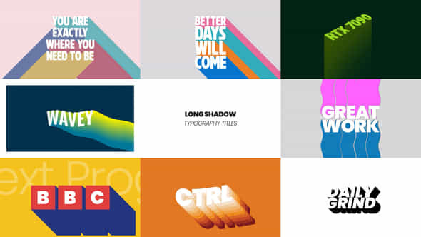 Long Shadow Titles - VideoHive 56538567