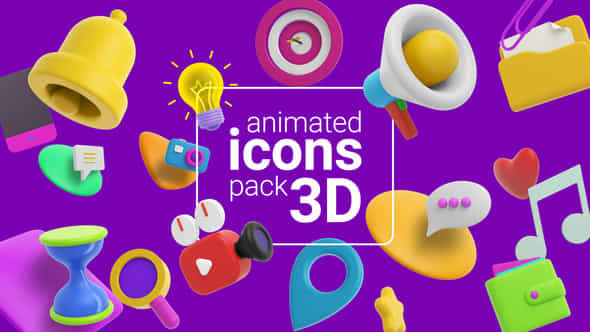 Animated Icons 3D - VideoHive 32387502