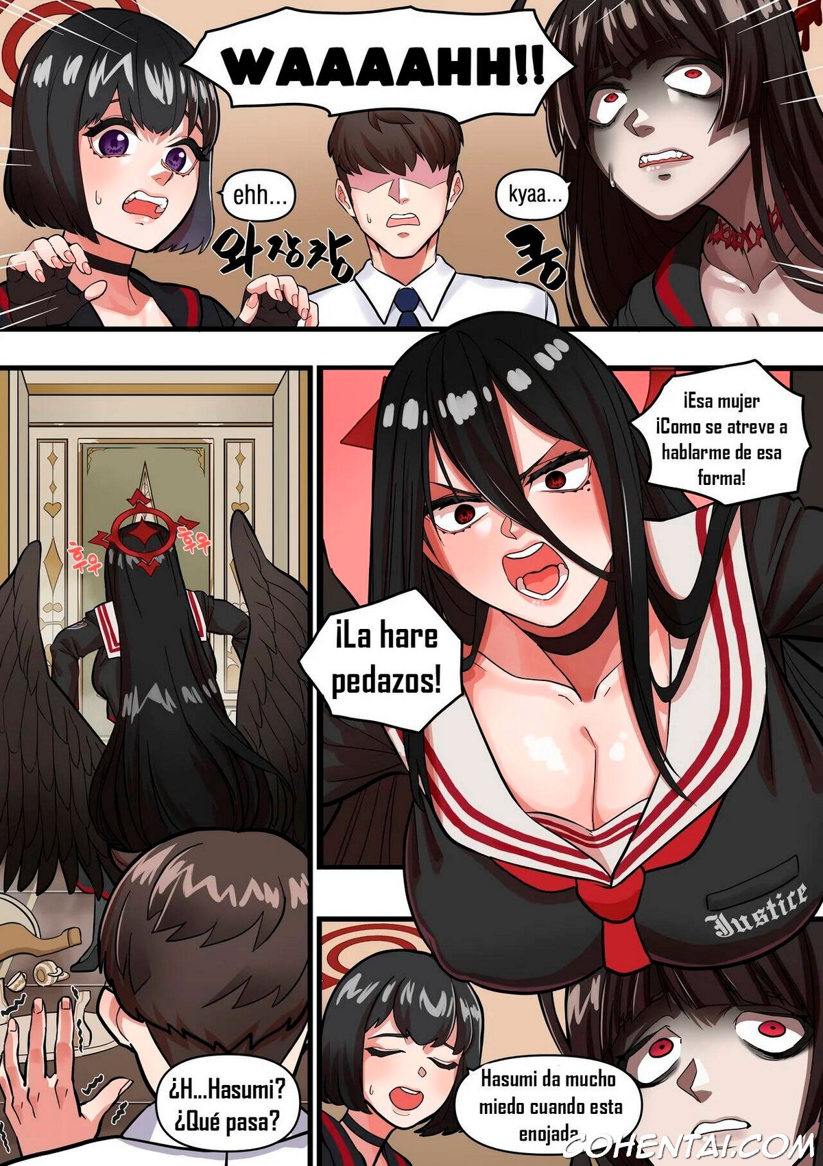 Hasumi Enraged! (Blue Archive) xxx comics manga porno doujin hentai español sexo 