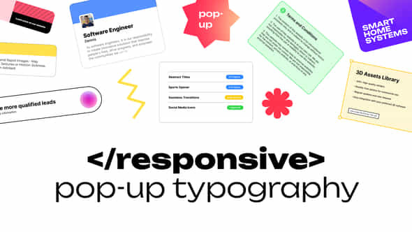 Responsive Pop-up Typography - VideoHive 45358250