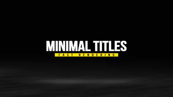 Minimal Titles Pack - VideoHive 18237383